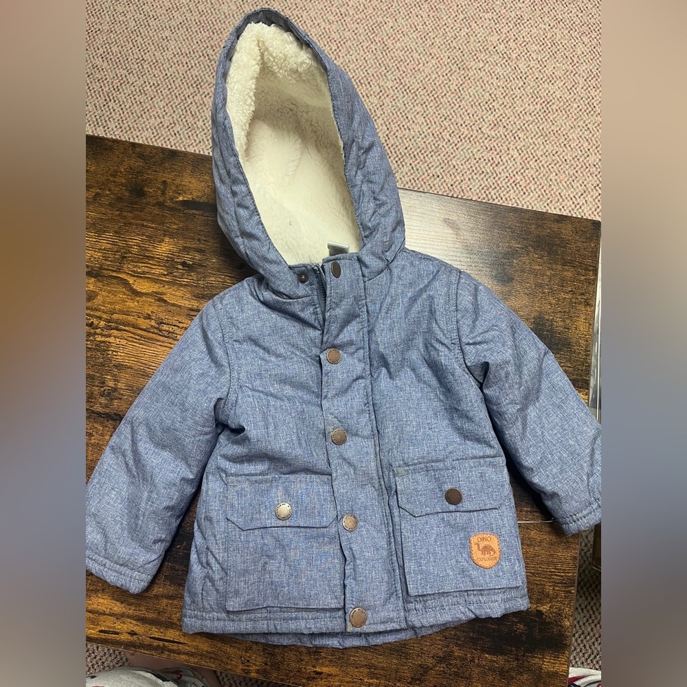 4/40$ Little Me Blue Hooded Puffer Jacket
